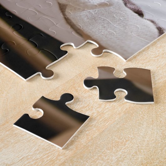 Kleine Weiner Dog in de zon Legpuzzel (Zijkant)