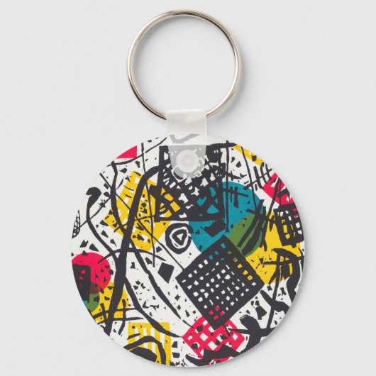 Kleine Welten V (Kleine Wereld V) Wassily Kandinsk Sleutelhanger (Voorkant)