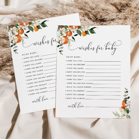 Kleine wensen voor de baby kaart