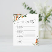 Kleine wensen voor de baby kaart (Staand voorkant)