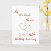 Kleine wenskaart met 6 Jubilea ontwerp Kaart (Gele Bloem)