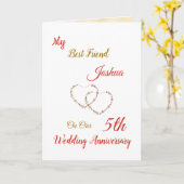 Kleine wenskaart met een ontwerp van het vijfde Ju Kaart (Gele Bloem)