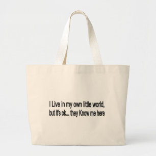 Kleine wereld grote tote bag