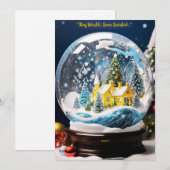 Kleine Wereld Sneeuw wervelde: Winter Wonderland Feestdagenkaart (Voorkant / Achterkant)