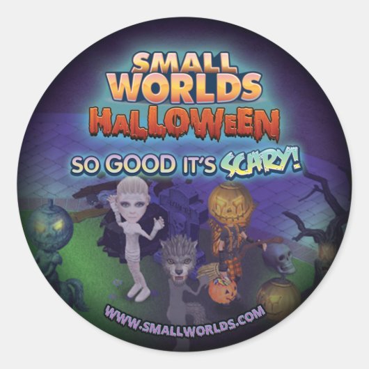 Kleine werelden Halloween Graveyard Stickers (Voorkant)