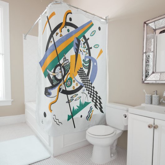 Kleine werelden IV, Abstract, Wassily Kandinsky Douchegordijn (In situ)