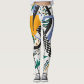Kleine werelden IV, Abstract, Wassily Kandinsky Leggings (Voorkant)