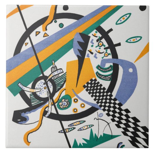 Kleine werelden IV, Abstract, Wassily Kandinsky Tegeltje (Voorkant)