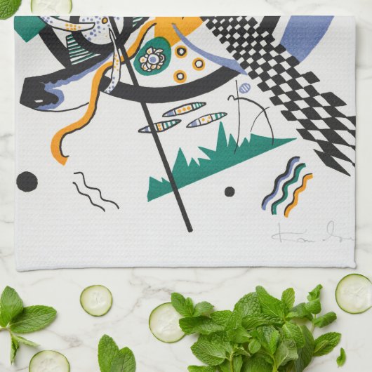 Kleine werelden IV, Abstract, Wassily Kandinsky Theedoek (Gevouwen)