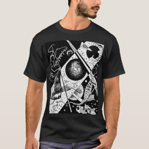Kleine Werelden VI - Kandinsky Zwart Witte Kunst T-shirt