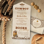 Kleine Westerne Cowboy Baby shower All In One Uitnodiging