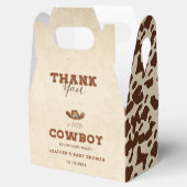 Kleine Westerne Cowboy Baby shower Bedankdoosjes (Geopend)