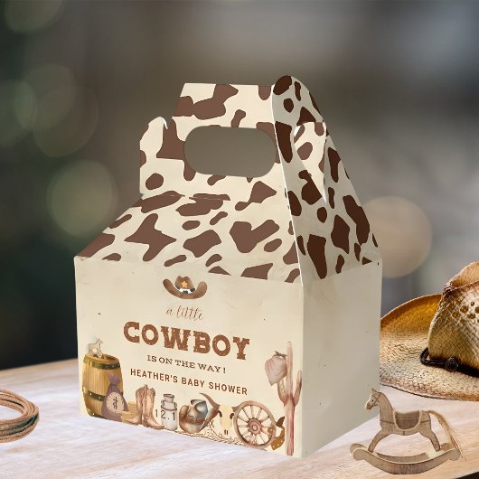 Kleine Westerne Cowboy Baby shower Bedankdoosjes