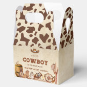 Kleine Westerne Cowboy Baby shower Bedankdoosjes (Geopend)
