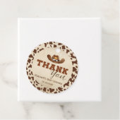 Kleine Westerne Cowboy Baby shower Bedankjes Labels (In situ)
