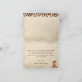 Kleine Westerne Cowboy Baby shower Bedankkaart (Binnen)