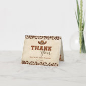 Kleine Westerne Cowboy Baby shower Bedankkaart (Voorkant)