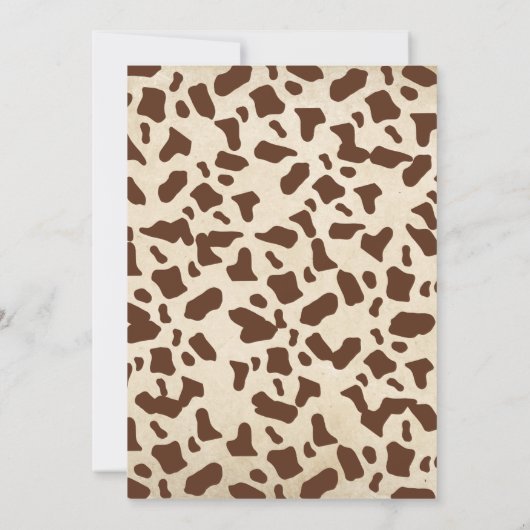 Kleine Westerne Cowboy Baby shower Kaart (Achterkant)