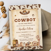 Kleine Westerne Cowboy Baby shower Kaart