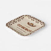 Kleine Westerne Cowboy Baby shower Papieren Bordje (Gebogen)