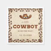Kleine Westerne Cowboy Baby shower Servet (Voorkant)