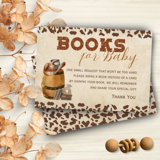 Kleine Westerne Cowboy Boeken voor Baby Informatiekaartje