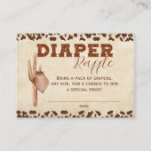 Kleine Westerne Cowboy Luier Raffle Baby shower Informatiekaartje (Voorkant)