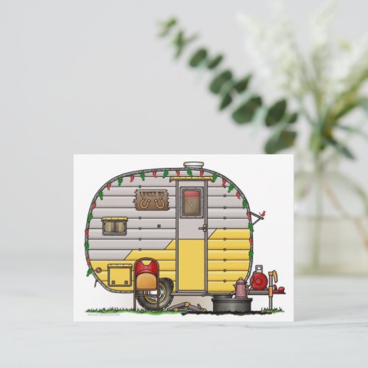Kleine Westerne kampeerwagen Briefkaart (Staand voorkant)
