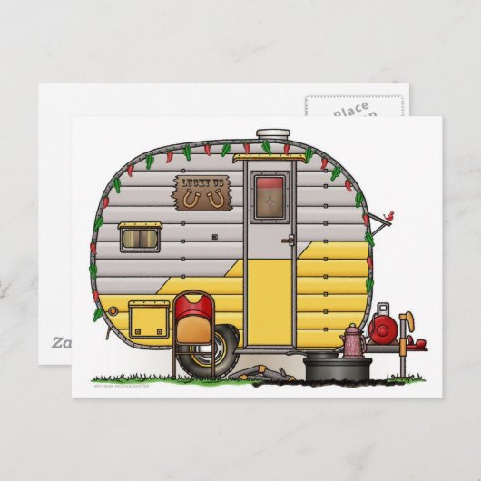 Kleine Westerne kampeerwagen Briefkaart (Voorkant / Achterkant)