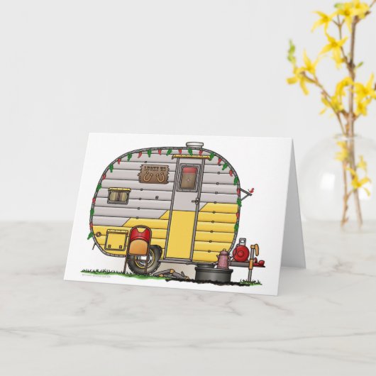 Kleine Westerne kampeerwagen Kaart (Gele Bloem)