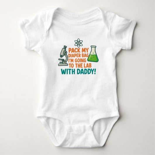 Kleine Wetenschapper Lab Buddy Baby Body Romper (Voorkant)