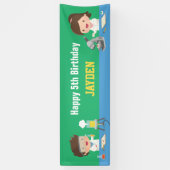 Kleine wetenschappers Kinderen Birthday Party Bann Spandoek (Verticaal)