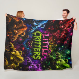 Kleine wezens, retro monster grote werpdeken fleece deken