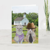 Kleine Who van Katten wilde naar Kerk Pasen gaan Feestdagen Kaart (Voorkant)