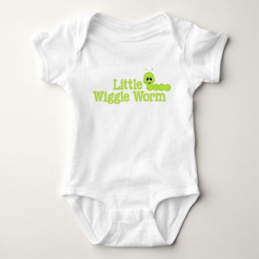 Kleine Wiggle Worm Bright Spring Green Inchworm Romper (Voorkant)