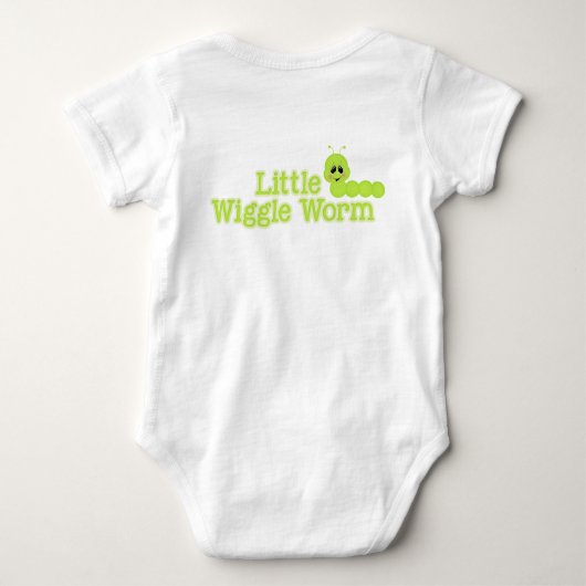 Kleine Wiggle Worm Bright Spring Green Inchworm Romper (Achterkant)