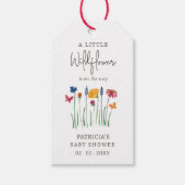 Kleine Wildbloem  Baby Meisje Baby shower Cadeaulabel (Voorkant)