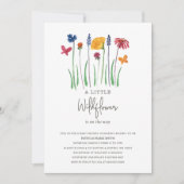 Kleine Wildbloem  Baby Meisje Baby shower Kaart (Voorkant)