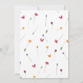 Kleine Wildbloem  Baby Meisje Baby shower Kaart (Achterkant)