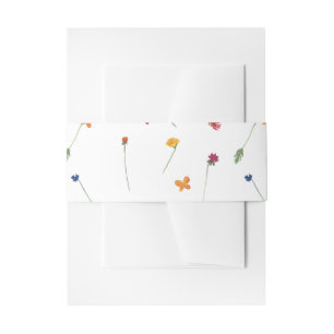 Kleine Wildbloem Baby Meisje Baby shower Uitnodigingen Wikkel