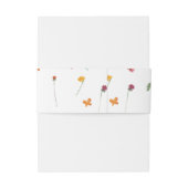 Kleine Wildbloem Baby Meisje Baby shower Uitnodigingen Wikkel (Achterkant Voorbeeld)