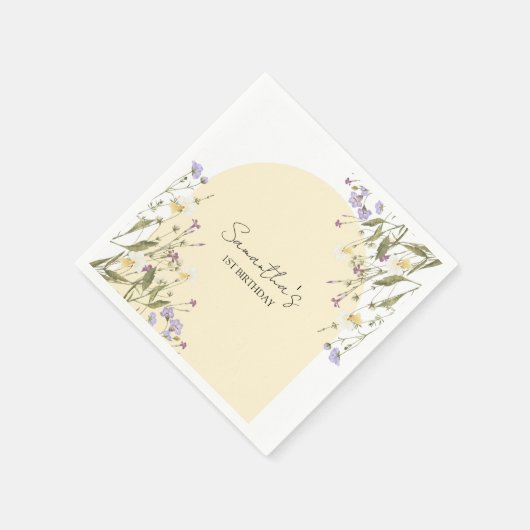 Kleine Wildbloem Bloemen Esthetische Tuin Verjaard Servet (Hoek)