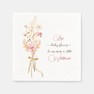 Kleine Wildbloem Bloemen Meisje Baby shower Servet