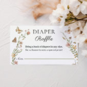 Kleine Wildbloem Bloemen Meisje Luier Raffle Informatiekaartje