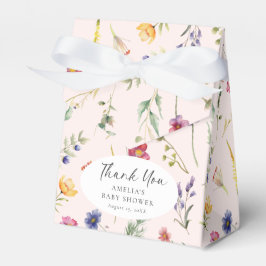 Kleine Wildbloem Bloemen Roze Meisje Baby shower Bedankdoosjes