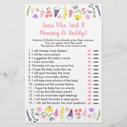 Kleine Wildbloem Raad die het schokdemper zei (Voorkant)