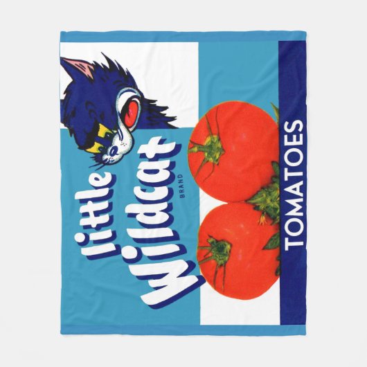 Kleine Wildcat-tomaten op etiket Fleece Deken (Voorkant)