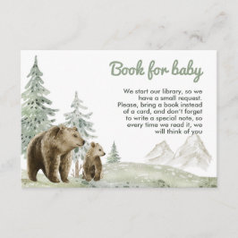 Kleine wilde baby beer bos baby shower kaart
