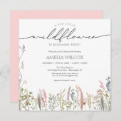 Kleine Wilde Baby in het Baby shower Bloom Kaart (Voorkant / Achterkant)