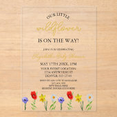 Kleine wilde Baby shower Acryl Uitnodigingen (Voorkant)